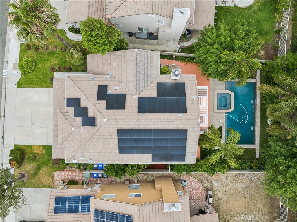 26023 Salinger Lane Stevenson Ranch, CA 91381 - Photo 32 of 35 Overhead view featuring solar panels.