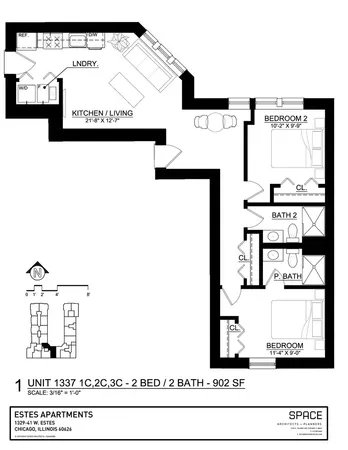 $2,475 | 1337 West Estes Avenue, Unit 3C, Chicago, IL 60626