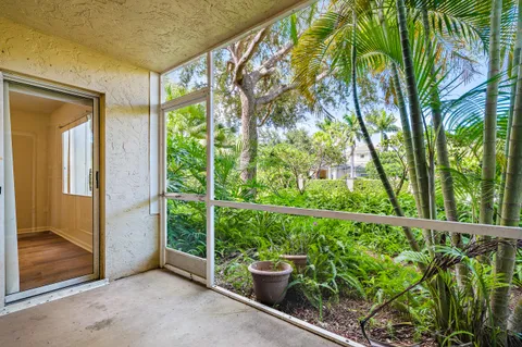 a view of a back yard of a house with a garden