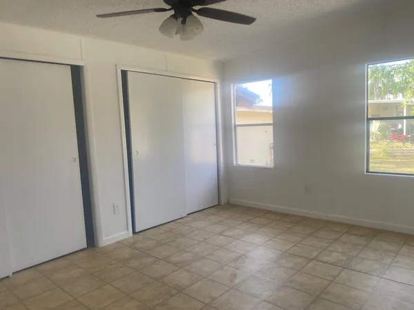 an empty room with a window