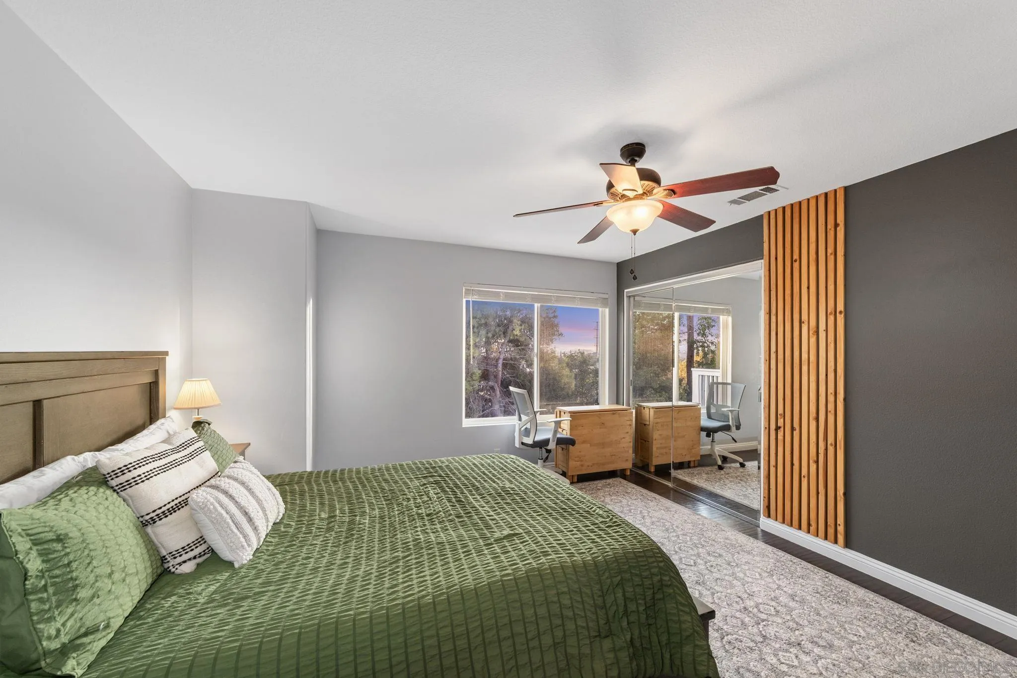 2103 Drew Road Escondido, CA 92027 - Photo 40 of 60 a bedroom with a bed chandelier and a window