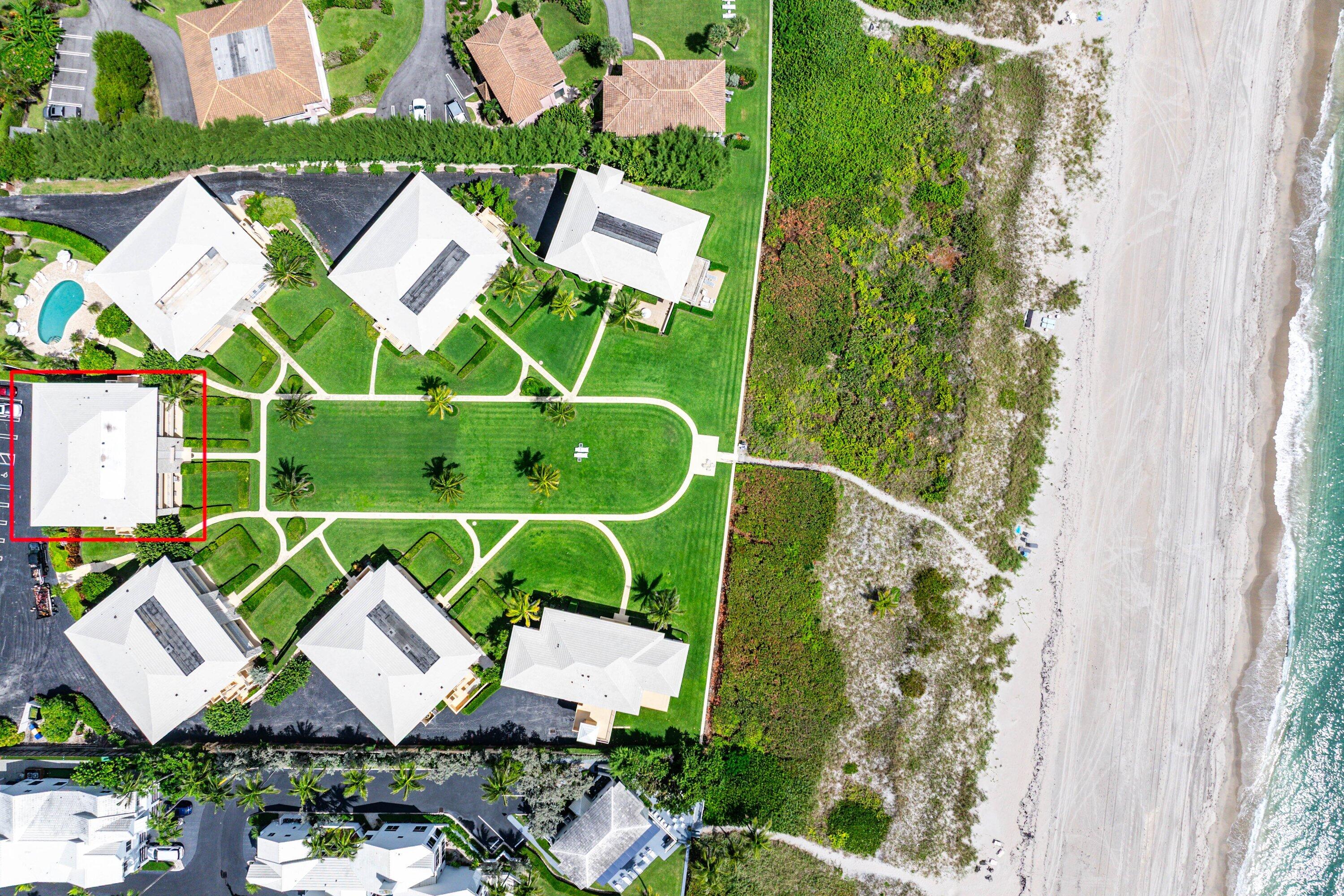2103 South Ocean Boulevard, Unit 4B Delray Beach, FL 33483 - Photo 44 of 46 an aerial view of a house