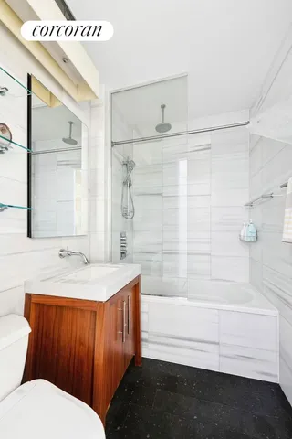 a view of a city with tall buildings