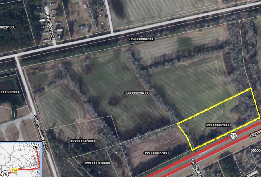 Aerial view of property's location