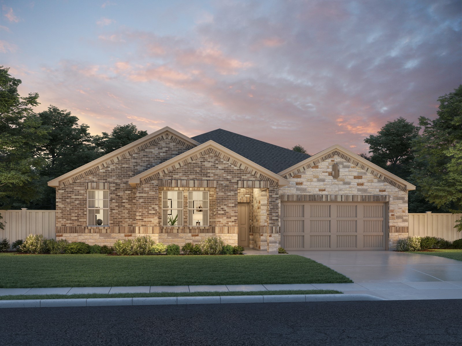 116 Pendleton Drive Kyle, TX 78640 - Photo 1 of 2 a front view of a house with a yard and garage