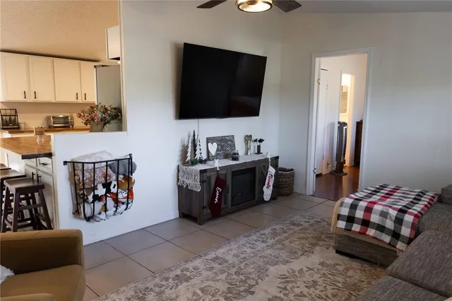 a living room with furniture and a couch