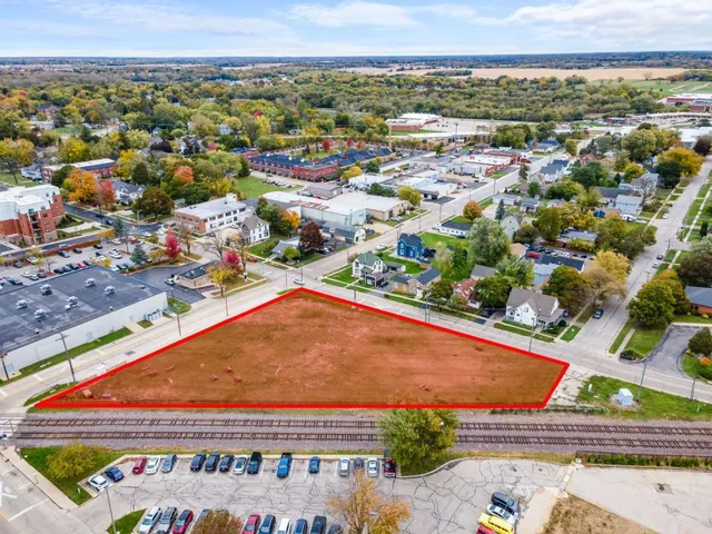 an aerial view of a city