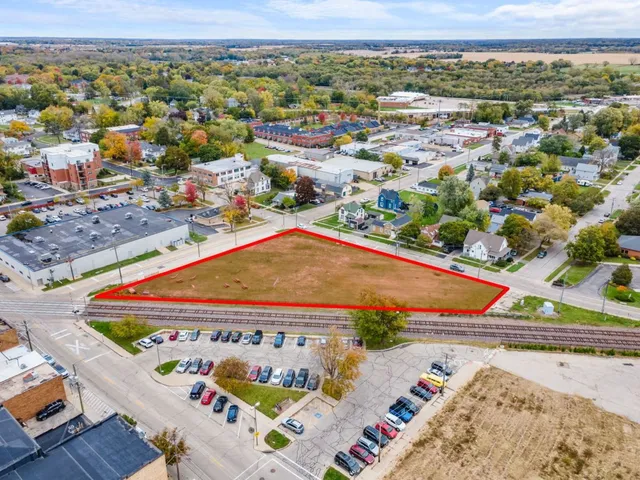 an aerial view of city