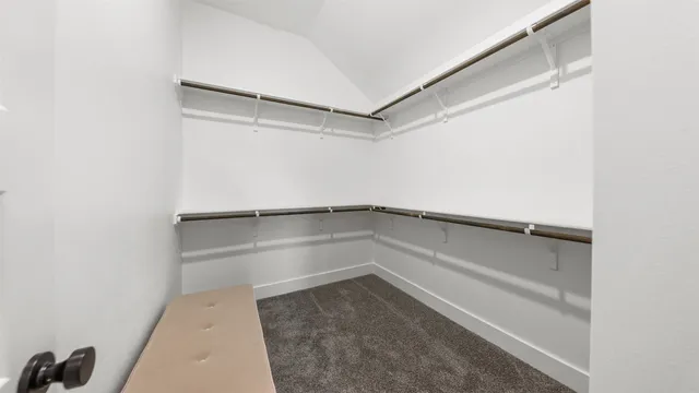 a storage room with an empty space