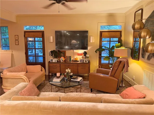 a view of a house with a patio