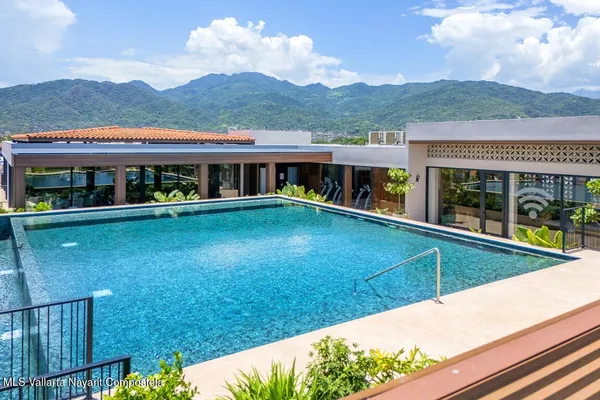 a view of a city from a balcony