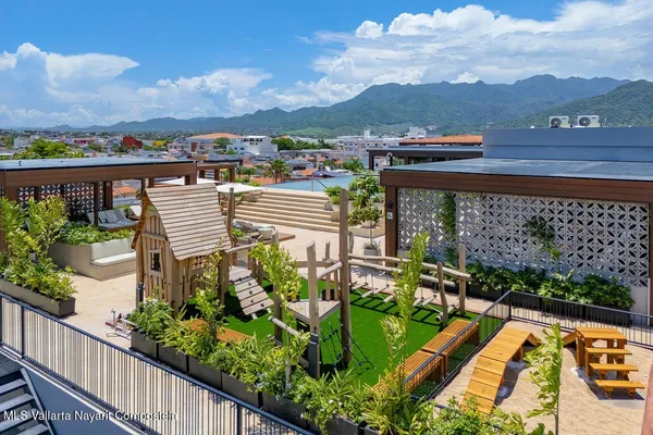 a view of city with tall buildings