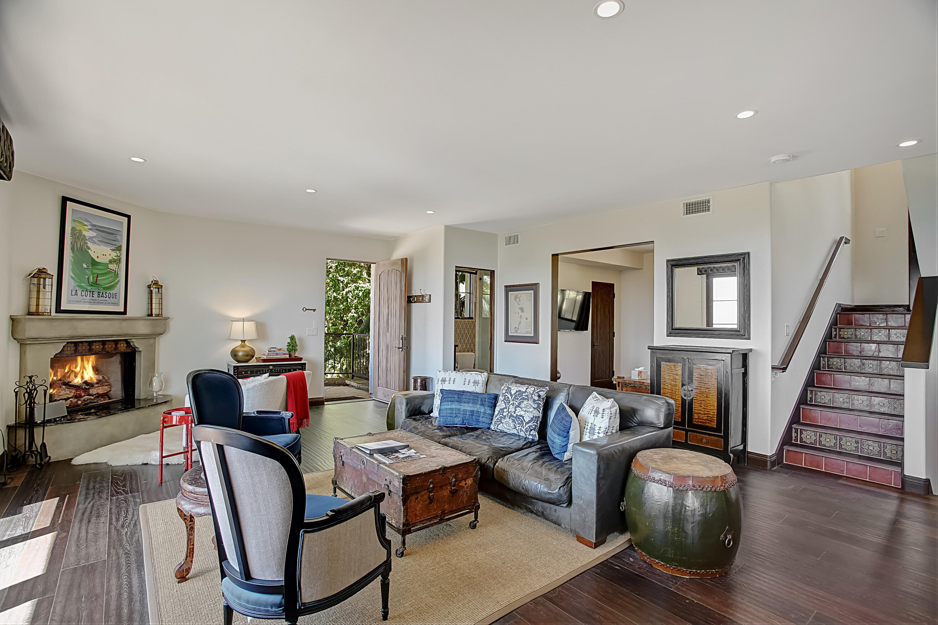Undisclosed Address Santa Barbara, CA 93109 - Photo 12 of 38 a living room with furniture fireplace and wooden floor