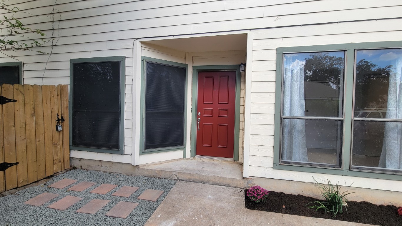 a view of front door of a house