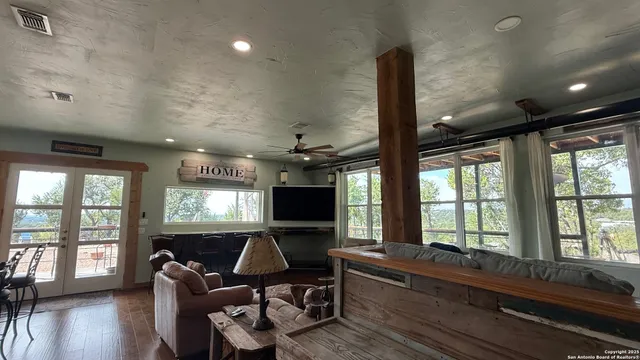 a very nice looking room with a large window