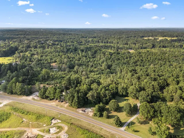 a view of an ocean and a yard