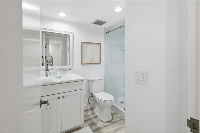 a view of a lake from a yard