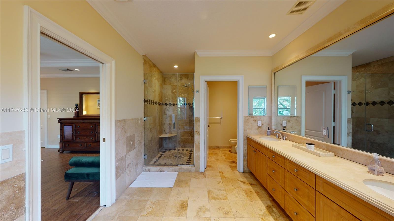 3060 Indiana Street, Unit 3060 Coconut Grove, FL 33133 - Photo 37 of 52 a spacious bathroom with a shower and a sink