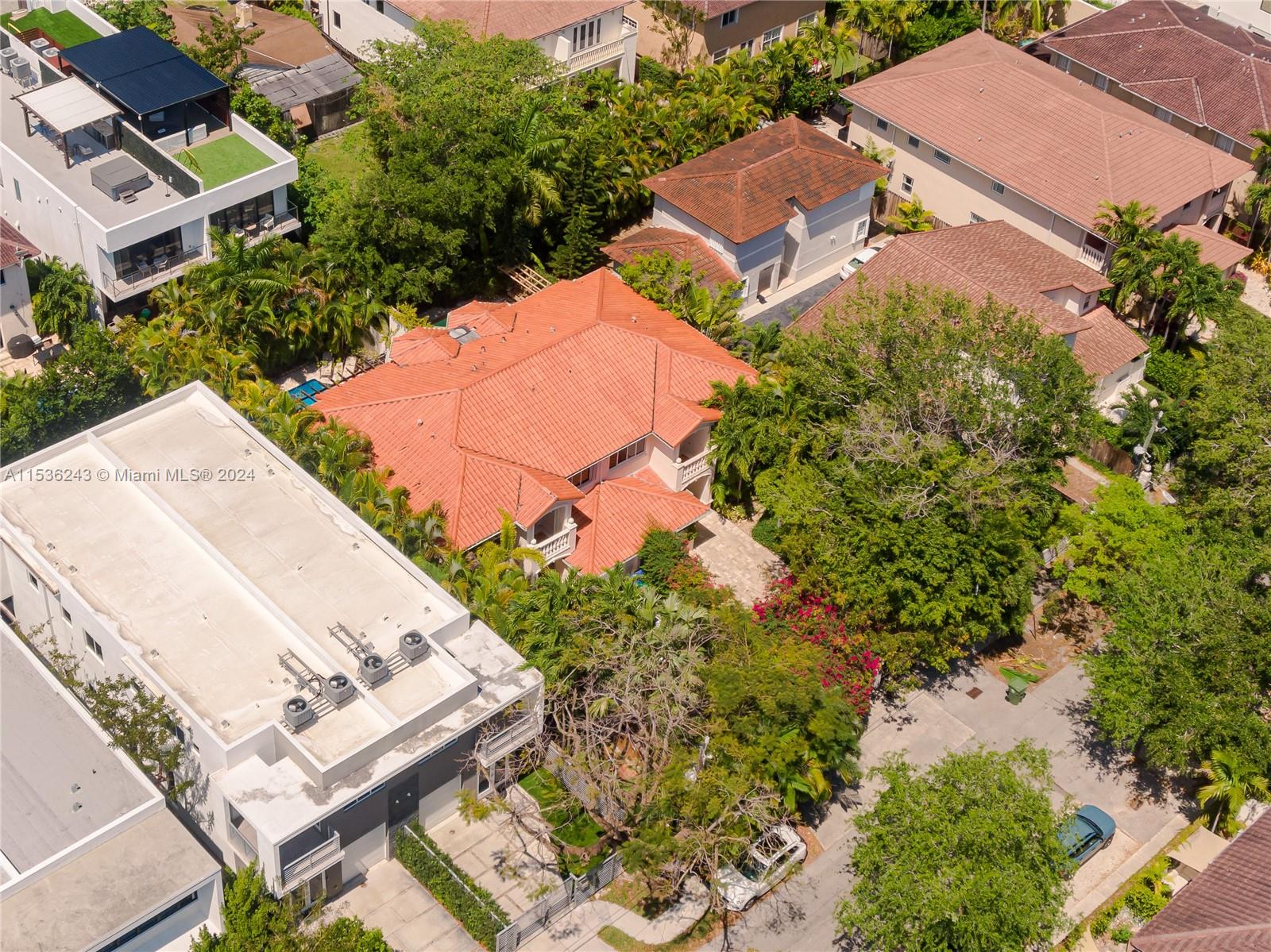 3060 Indiana Street, Unit 3060 Coconut Grove, FL 33133 - Photo 49 of 52 an aerial view of house with yard