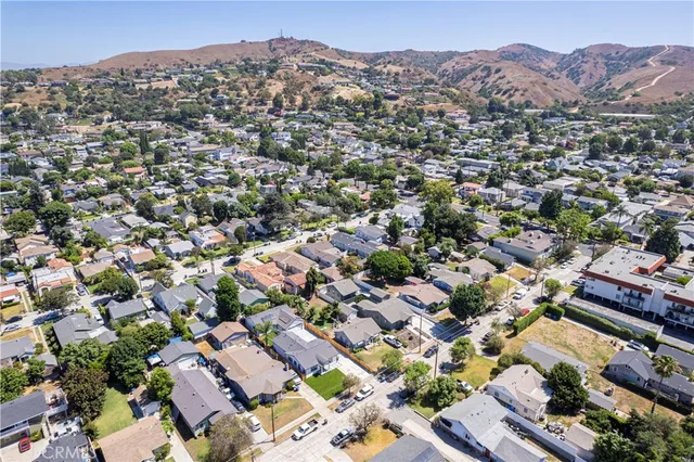 an aerial view of a city