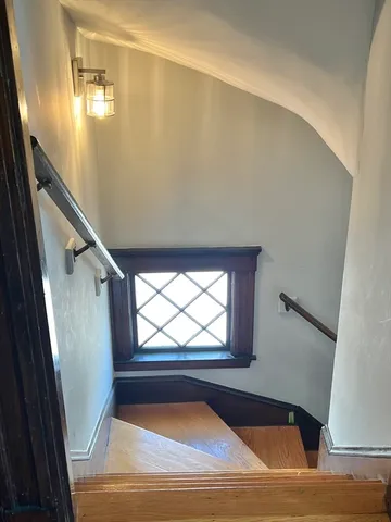 a view of a building from a window