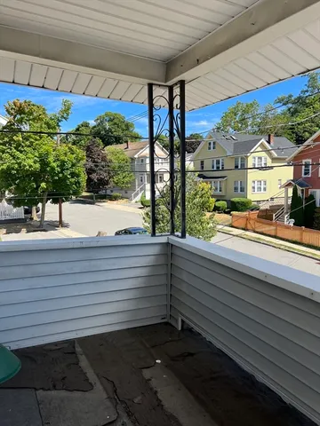 a view of a red door of the house