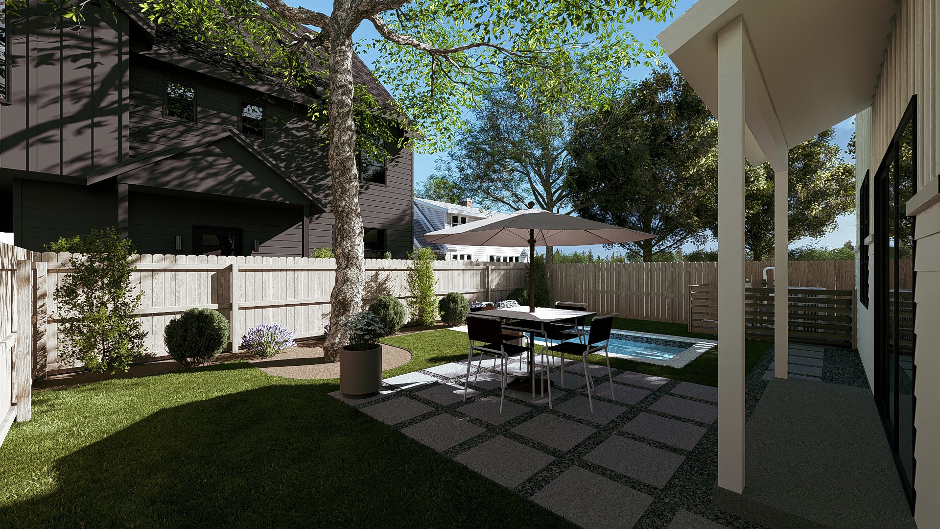 1508 Holly Street, Unit 2 Austin, TX 78702 - Photo 4 of 38 a view of backyard of house with seating area