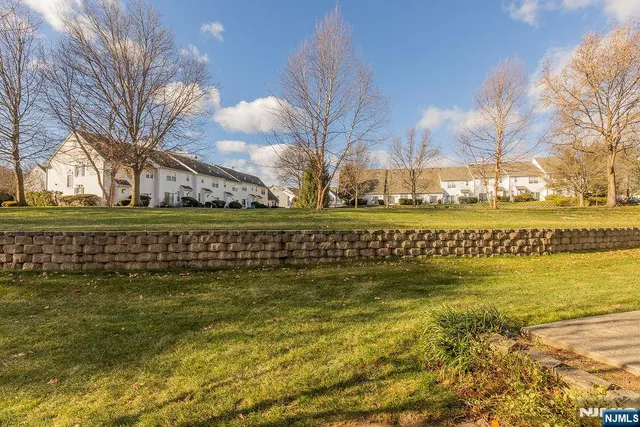 a view of a big yard with large trees