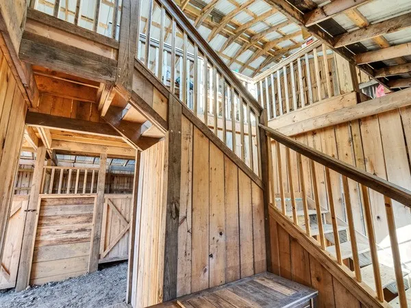 a view of an empty room with a balcony