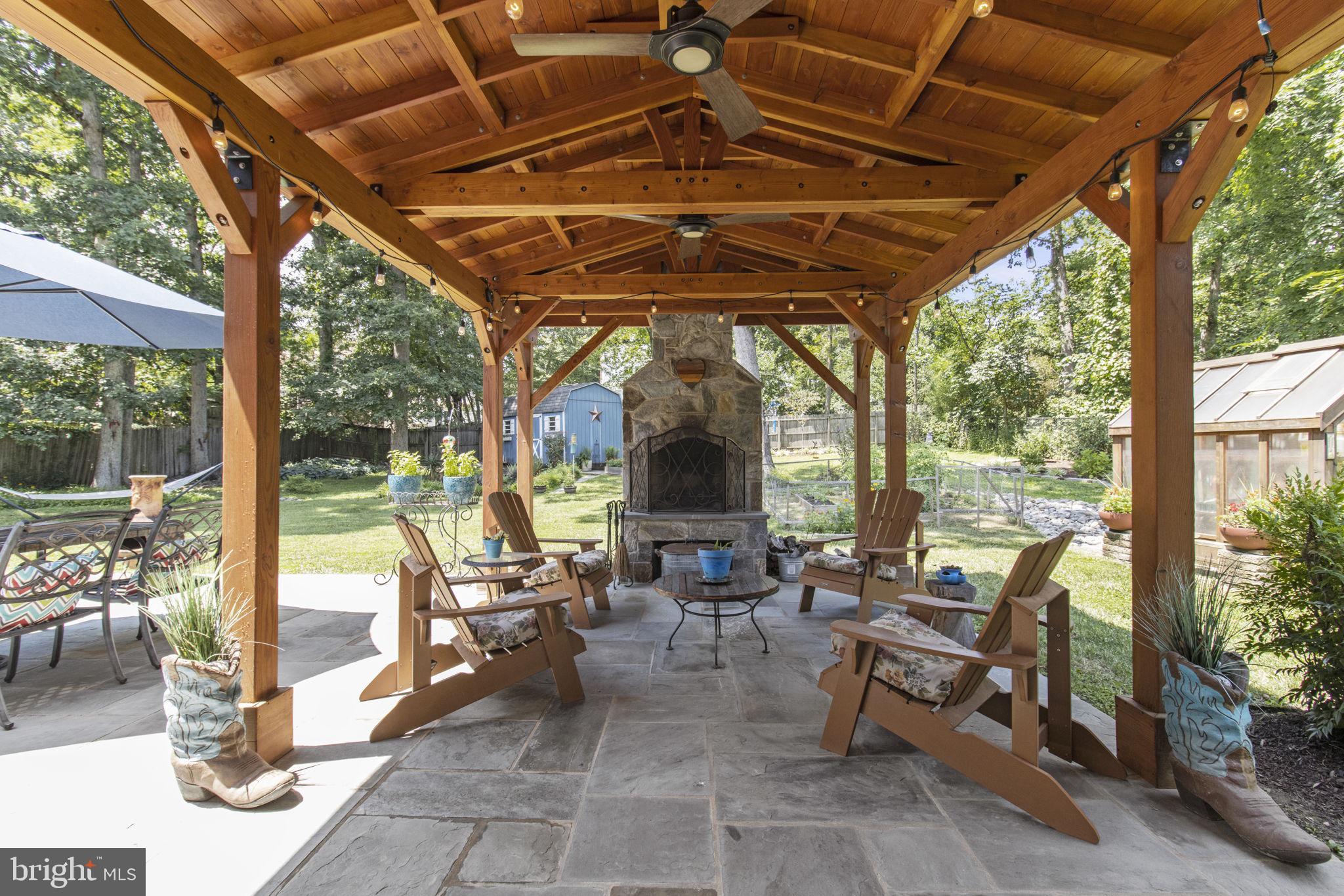 10016 Hall Road Potomac, MD 20854 - Photo 9 of 30 Redwood Pavilion with Fireplace