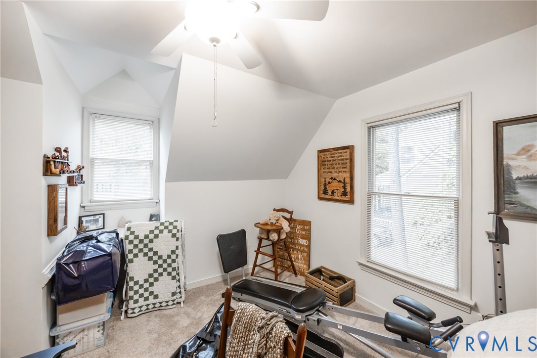 5603 Standing Oak Road Midlothian, VA 23112 - Photo 33 of 43 Attic room featuring a sloped ceiling, two windows