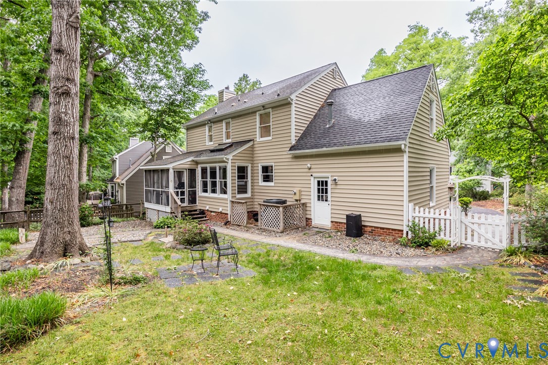 5603 Standing Oak Road Midlothian, VA 23112 - Photo 35 of 43 Rear exterior featuring a screened porch, an enclo