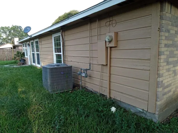 a backyard of a house