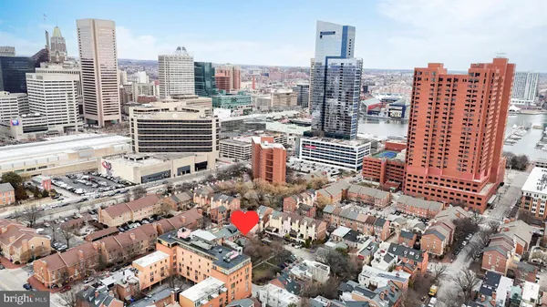 an aerial view of a city