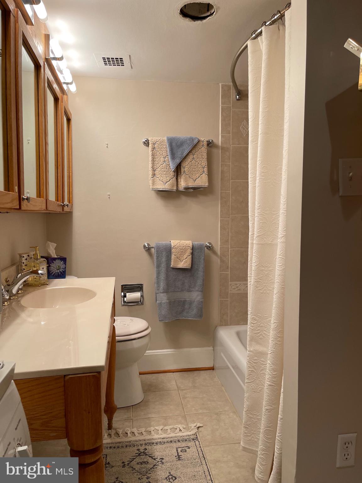 520 N Street Southwest, Unit S618 Washington, DC 20024 - Photo 22 of 62 a bathroom with a sink a toilet and shower