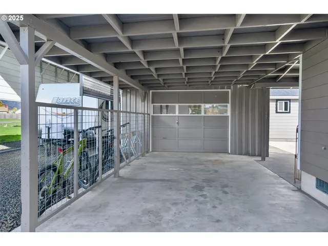 a view of a porch with furniture