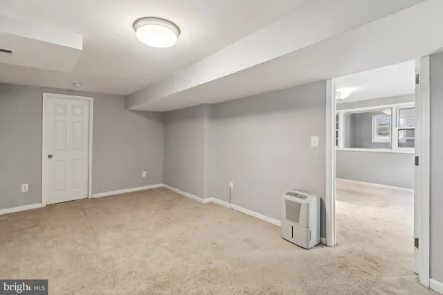 an empty room with a natural light