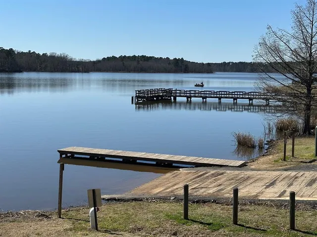 a view of a lake from a balcony