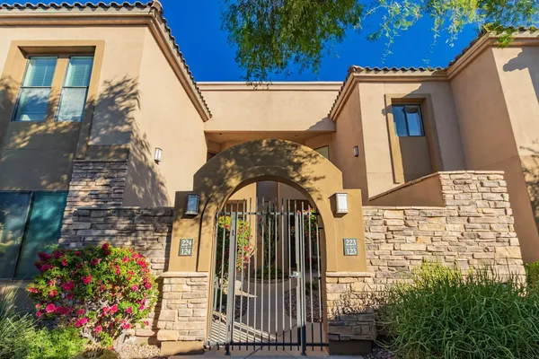 a view of a house with a door