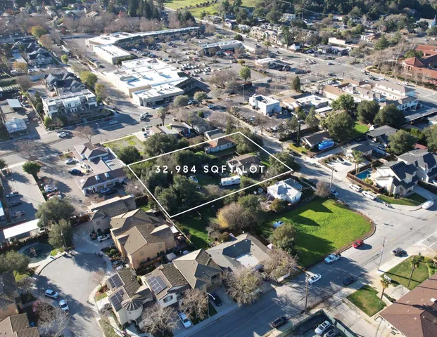 an aerial view of multiple house
