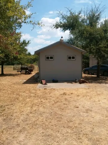 a backyard of a house