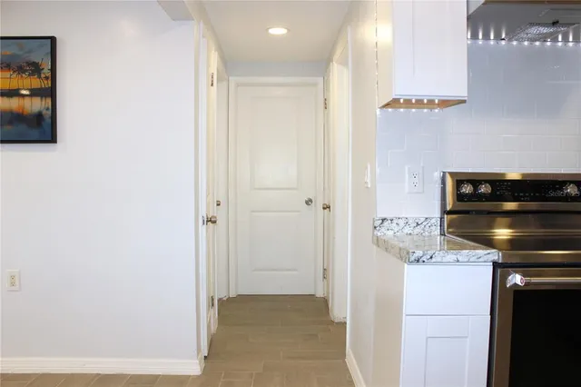 a bathroom with a shower curtain