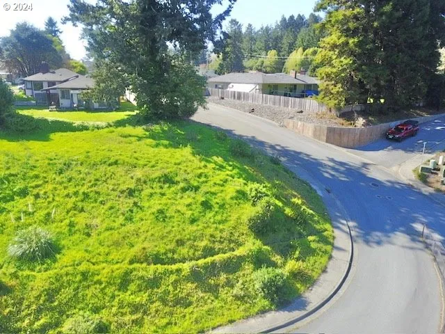 a view of a garden with a bench