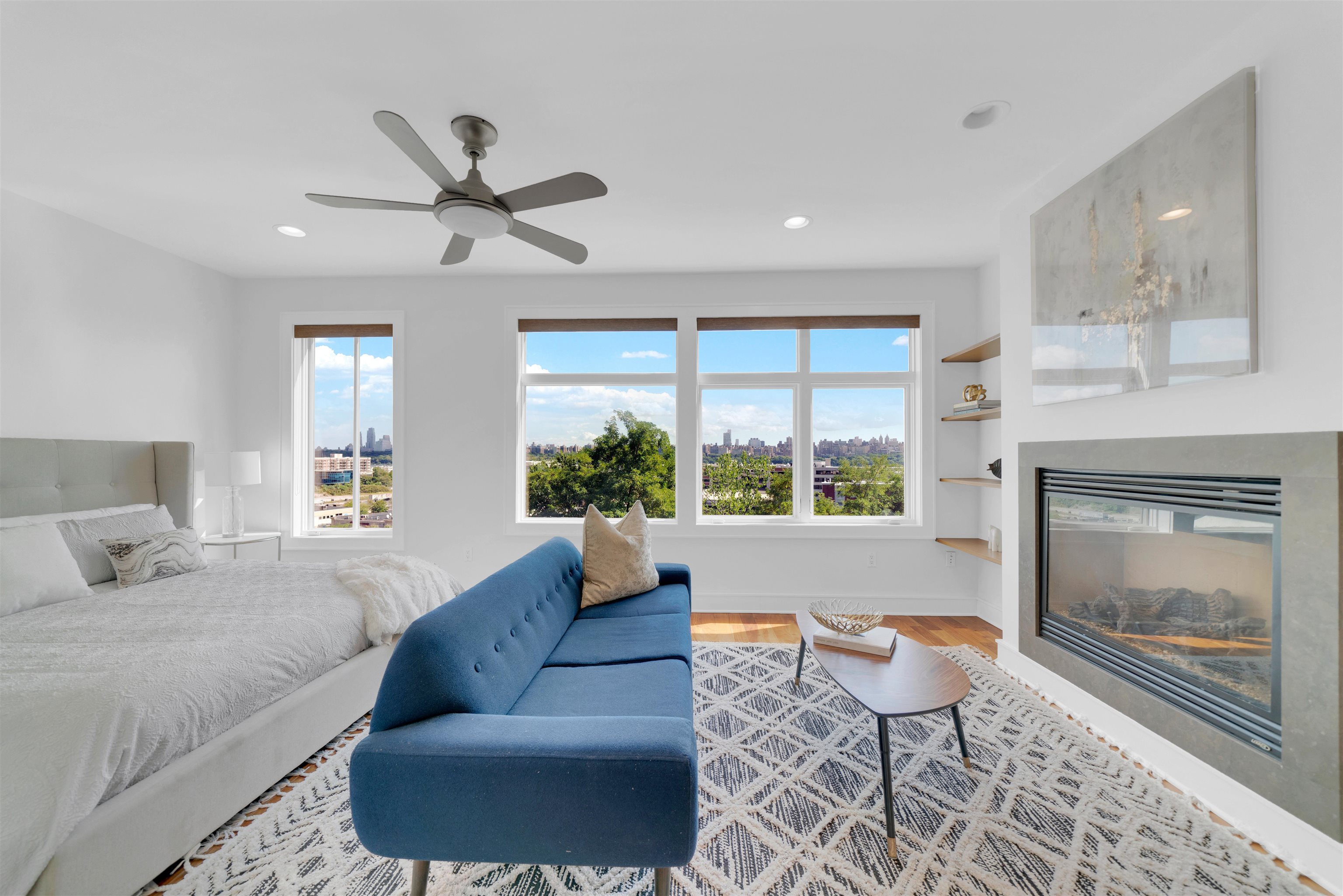 8713-6 Churchill Road, Unit 6 North Bergen, NJ 07047 - Photo 11 of 23 a living room with furniture and a fireplace
