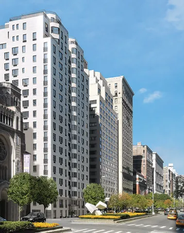 a front view of a building