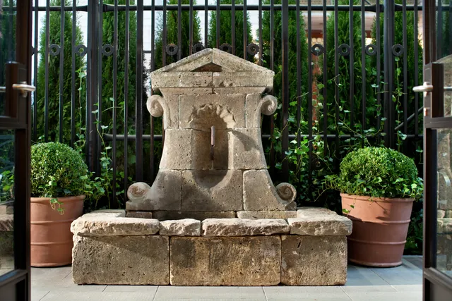 a view of a bird bath