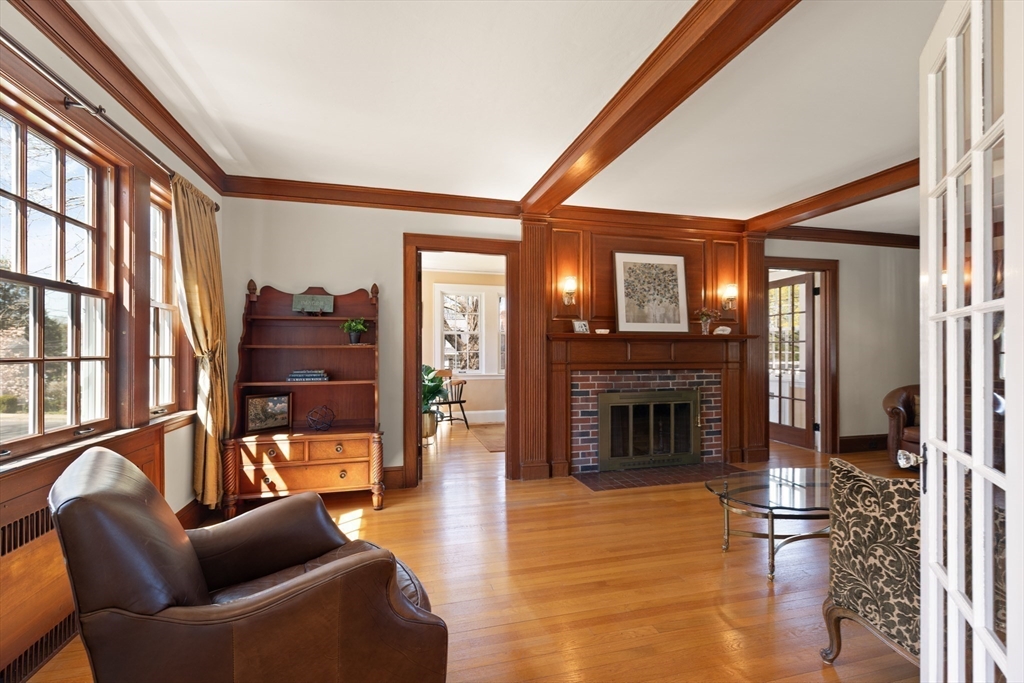 2 Plymouth Road Lexington, MA 02421 - Photo 13 of 38 a living room with furniture or fireplace and a wooden floor