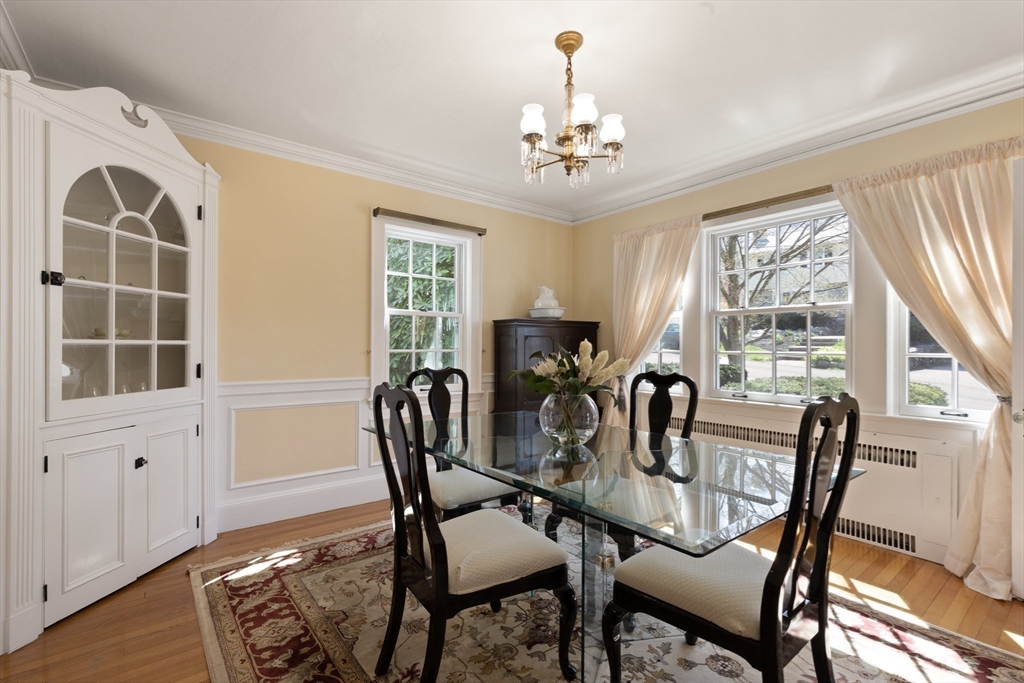 2 Plymouth Road Lexington, MA 02421 - Photo 3 of 38 a view of a dining room with furniture window and wooden floor