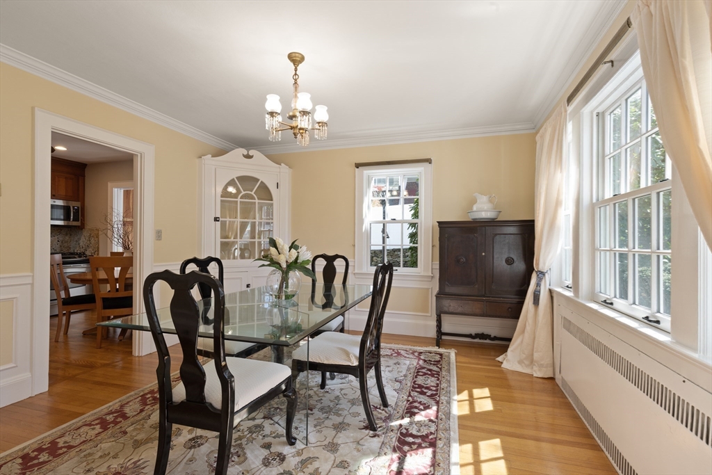 2 Plymouth Road Lexington, MA 02421 - Photo 4 of 38 a view of a dining room with furniture window and outside view