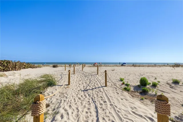 a view of an ocean beach